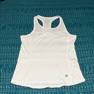 Asics White Racerback Running Singlet Tank Top